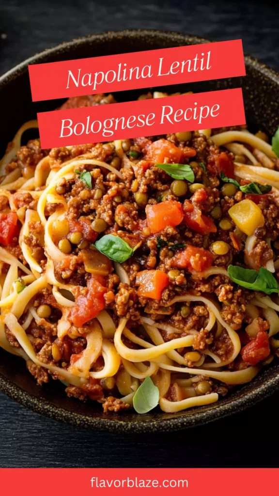 napolina lentil bolognese recipe