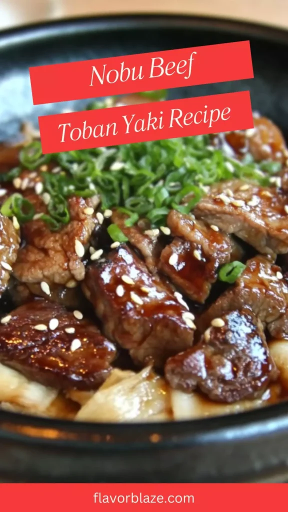 Nobu beef toban yaki recipe