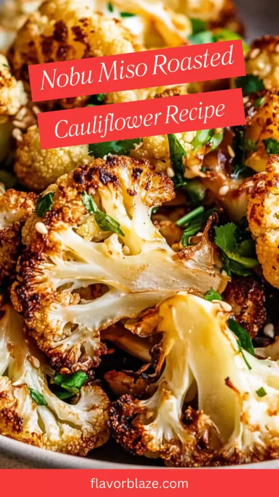 Nobu miso roasted cauliflower recipe