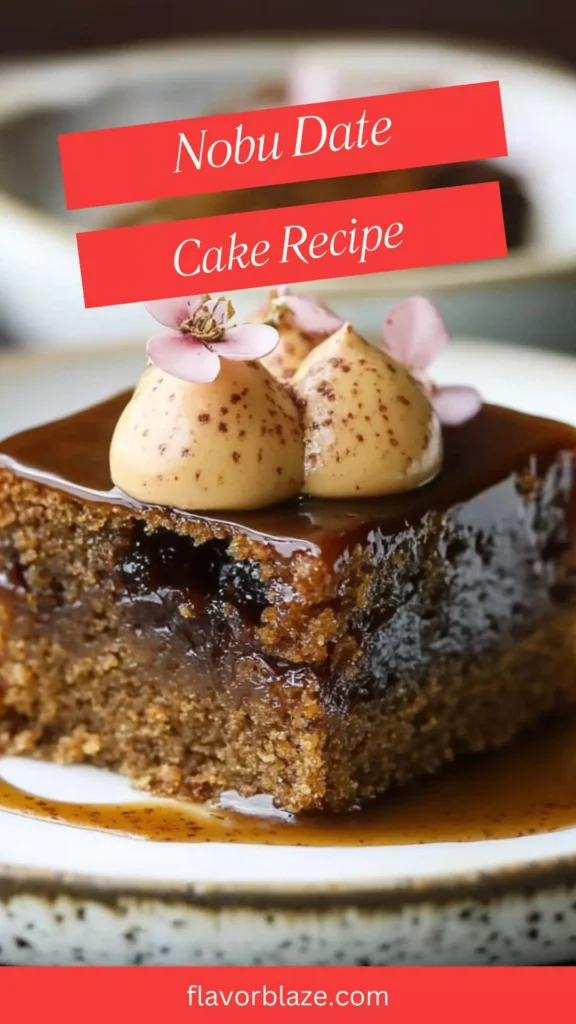 Nobu date cake recipe