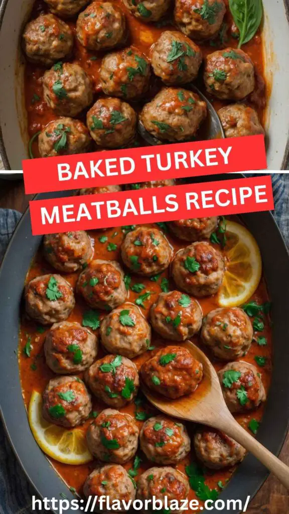 Baked Turkey Meatballs Baked Turkey Meatballs