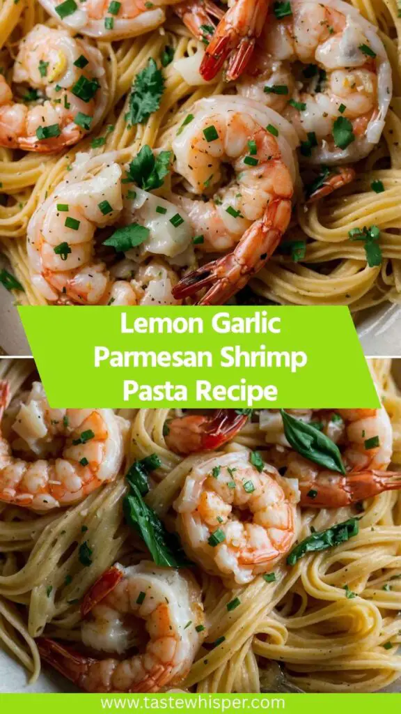 Lemon Garlic Parmesan Shrimp Pasta Recipe