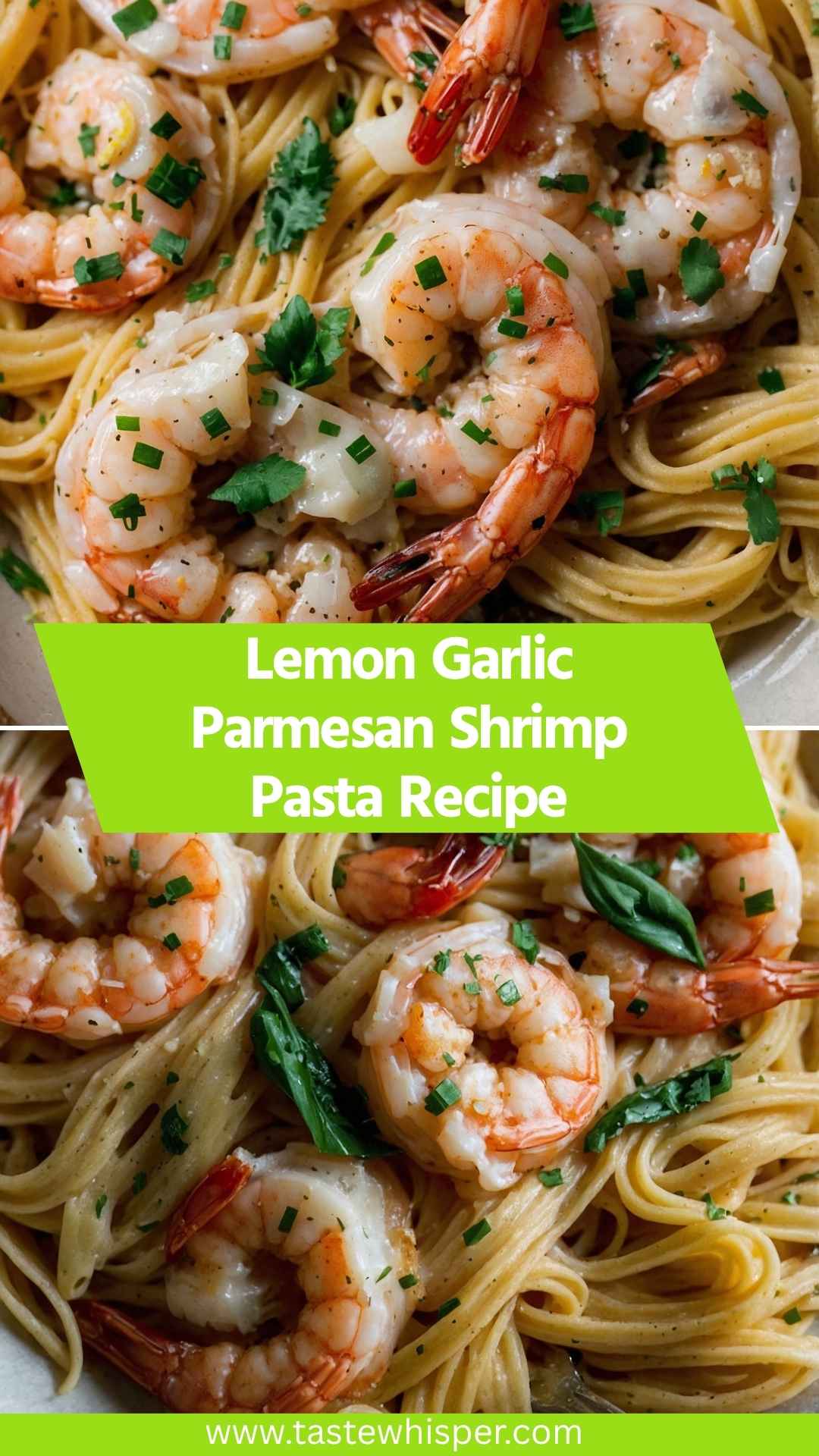 Lemon Garlic Parmesan Shrimp Pasta Recipe