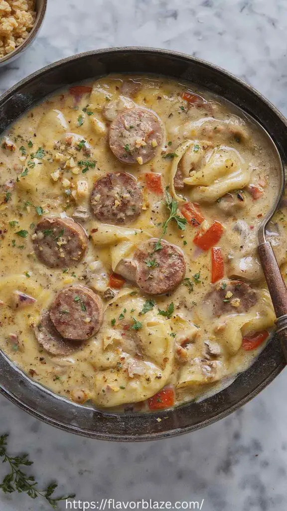 Delicious Creamy Sausage Tortellini Soup Delicious Creamy Sausage Tortellini Soup