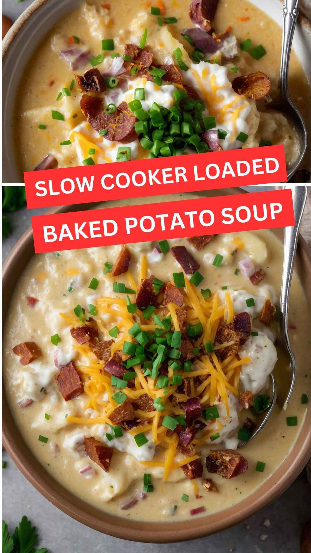 Slow Cooker Loaded Baked Potato Soup – Flavor Blaze