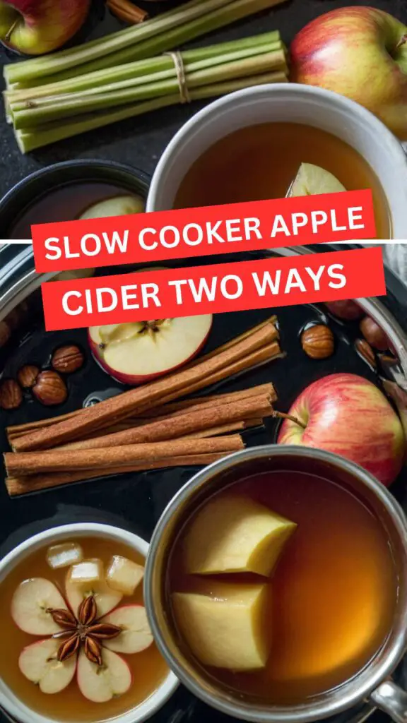 Slow Cooker Apple Cider Two Ways