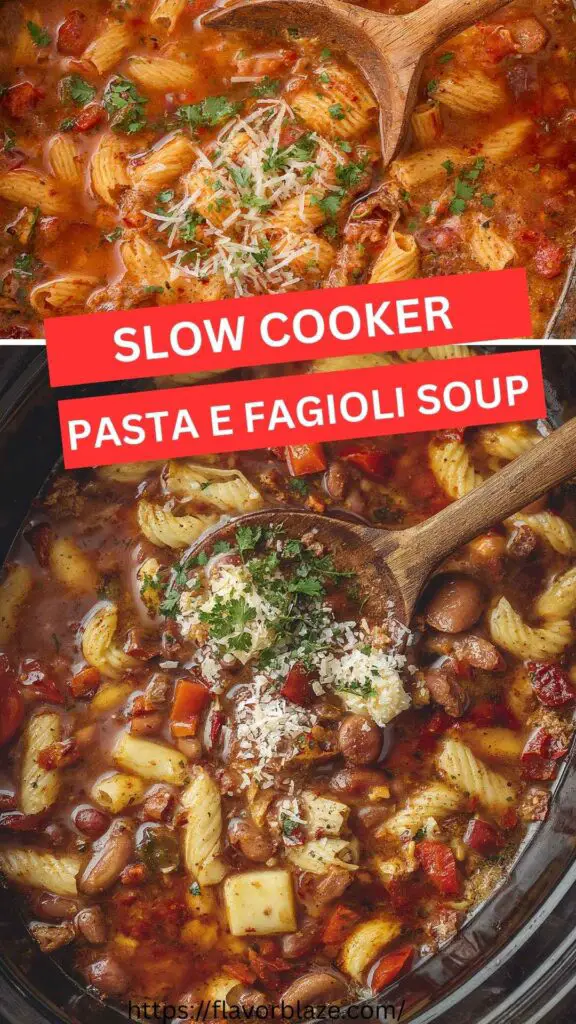 Slow Cooker Pasta e Fagioli Soup Slow Cooker Pasta e Fagioli Soup