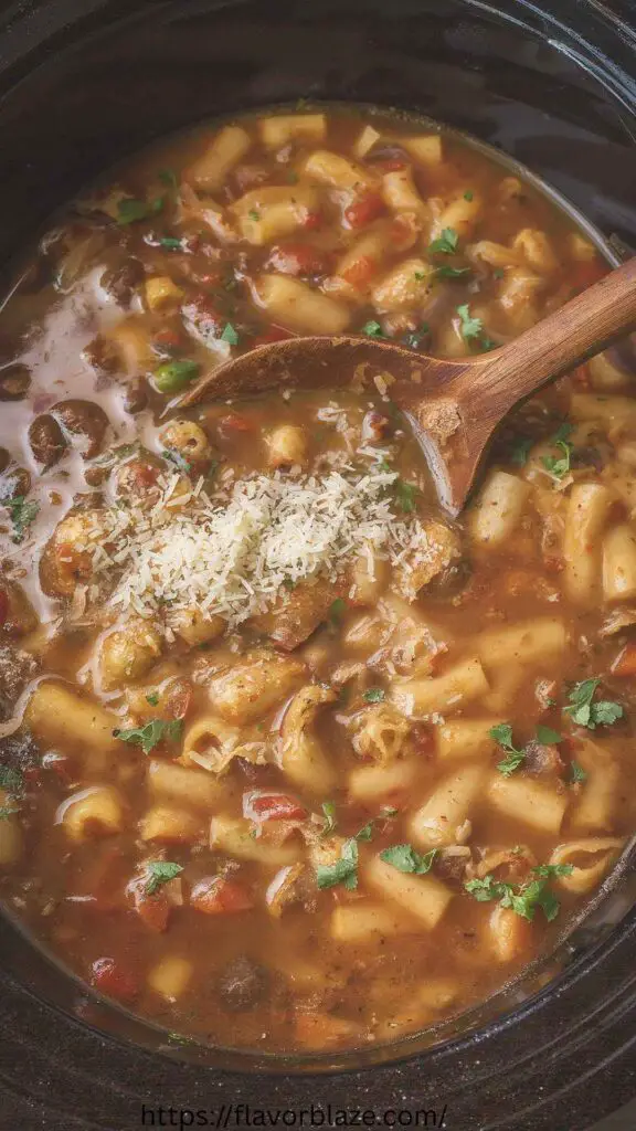 Tasty Slow Cooker Pasta e Fagioli Soup Tasty Slow Cooker Pasta e Fagioli Soup