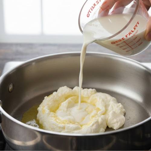 Step 3: Add Cream Cheese and Garlic Powder