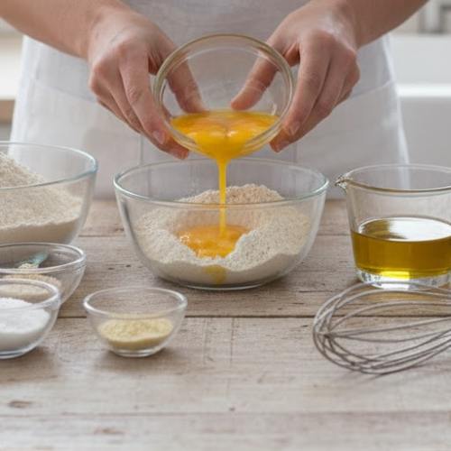 Step 3: Make a Well and Add Wet Ingredients Step 3: Make a Well and Add Wet Ingredients