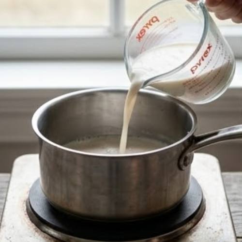 Step 2: Heat the Almond Milk